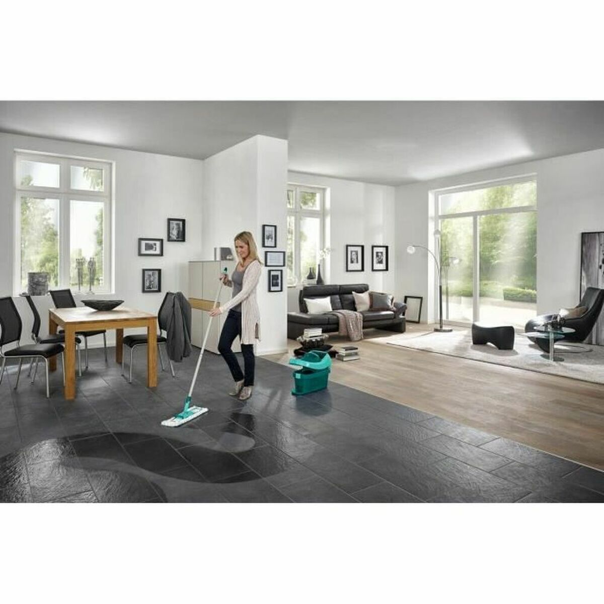 Mop with Bucket Leifheit Profi XL Plastic Compus 8 L